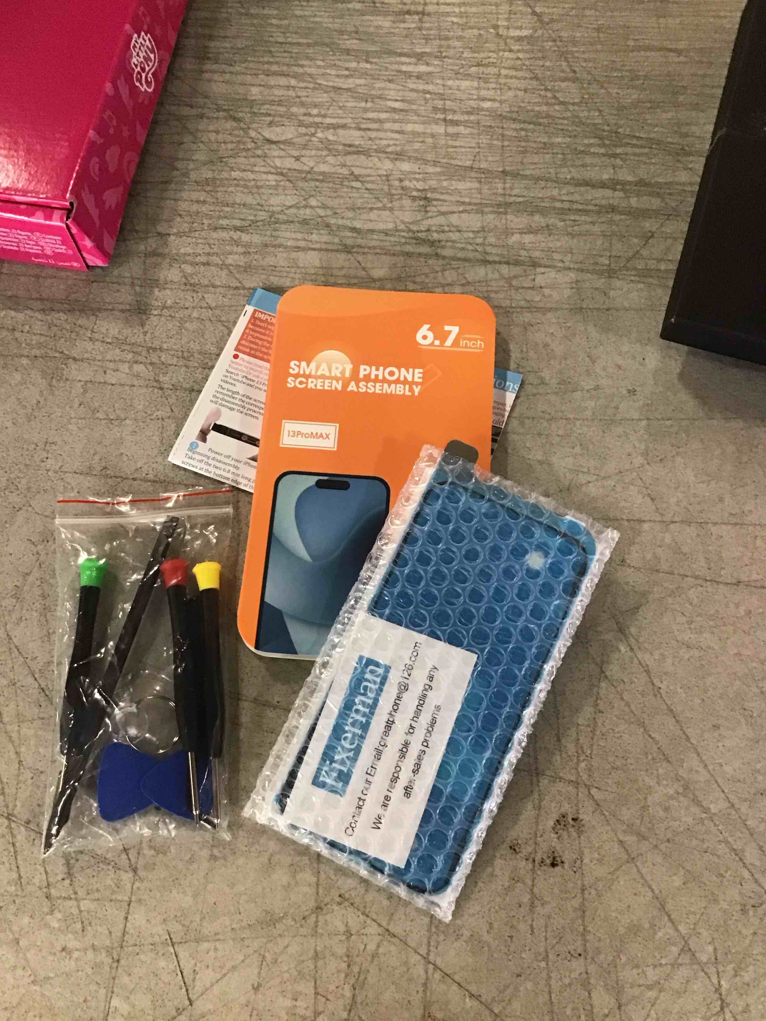 for iPhone 13 Pro Max Screen Replacement 6.7 inch, 3D Touch LCD Display Digitizer Assembly with Repair Tools,Compatible with Model A2484, A2641, A2643, A2644, A2645