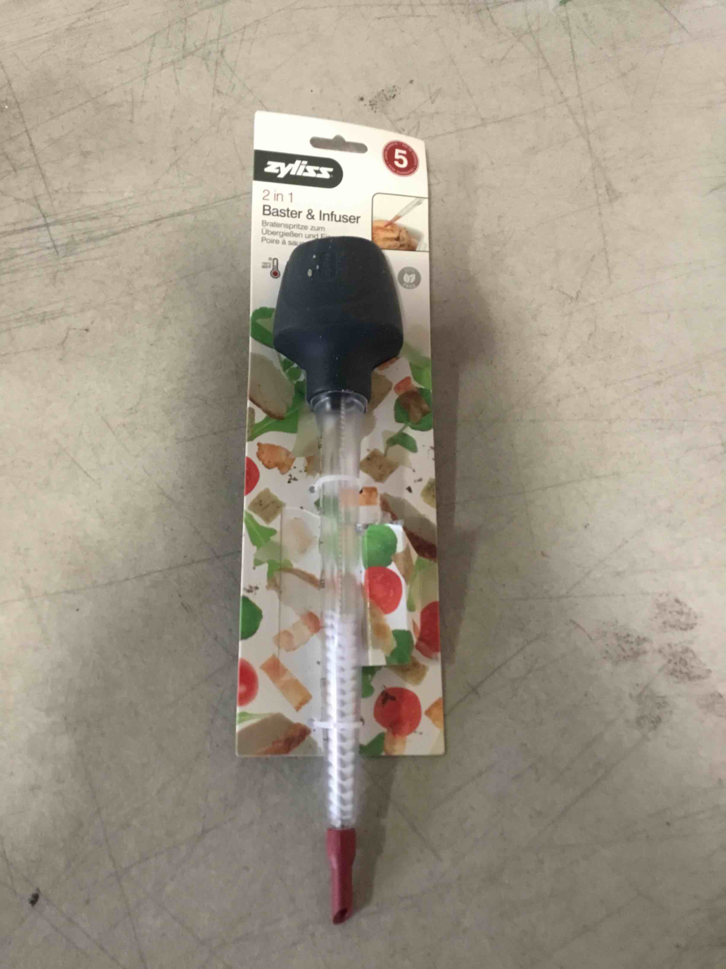 Zyliss 2-in-1 Baster & Infuser - Dishwasher-Safe, Stainless Steel Marinade Injector & Baster for Cooking - Medium