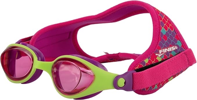 FINIS DragonFly Goggles - Kids Swim Goggles for Ages 3-8 with UV Protection, Buoyant Neoprene Strap, & Durable Lenses - PVC