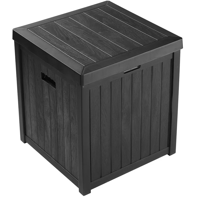 STORAGE BOX, 23.2x 3.7x 22.2 Inches, Black 
