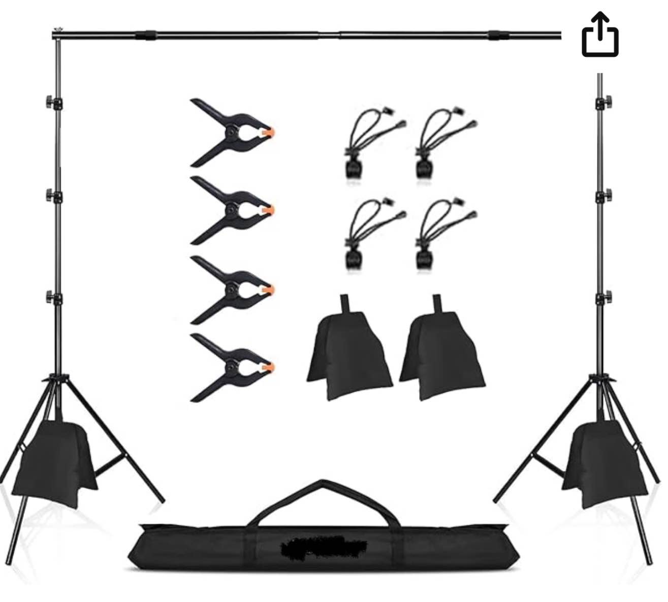 Eternal Beauty Photo Backdrop for Parties Events Decoration Stand, 10x 8.5 feet Black (Item Similar than Picture)