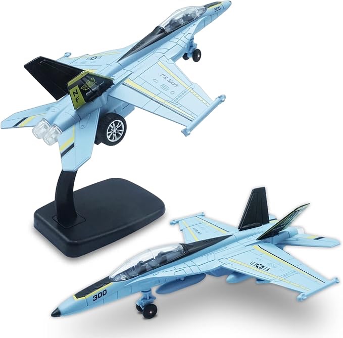 OTONOPI Fighter Jet Army Military Air Force Airplane Toy Pull Back Aircraft Die Cast Metal Model Plane Collection with Lights and Sounds for Kids Age 3+