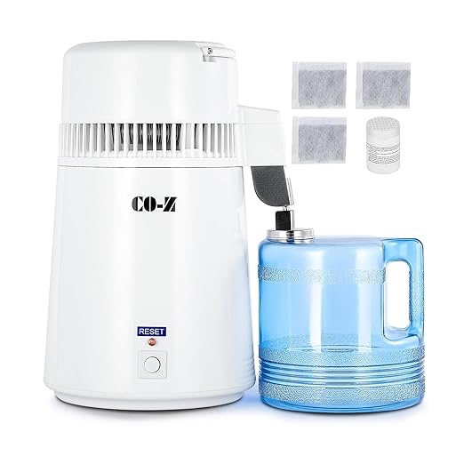 DC HOUSE 1 Gallon Water Distiller Machine, 750W Distilling Pure Water for Home Countertop Table Desktop, 4L Distilled Water Making Machine to Make Clean Water for Home