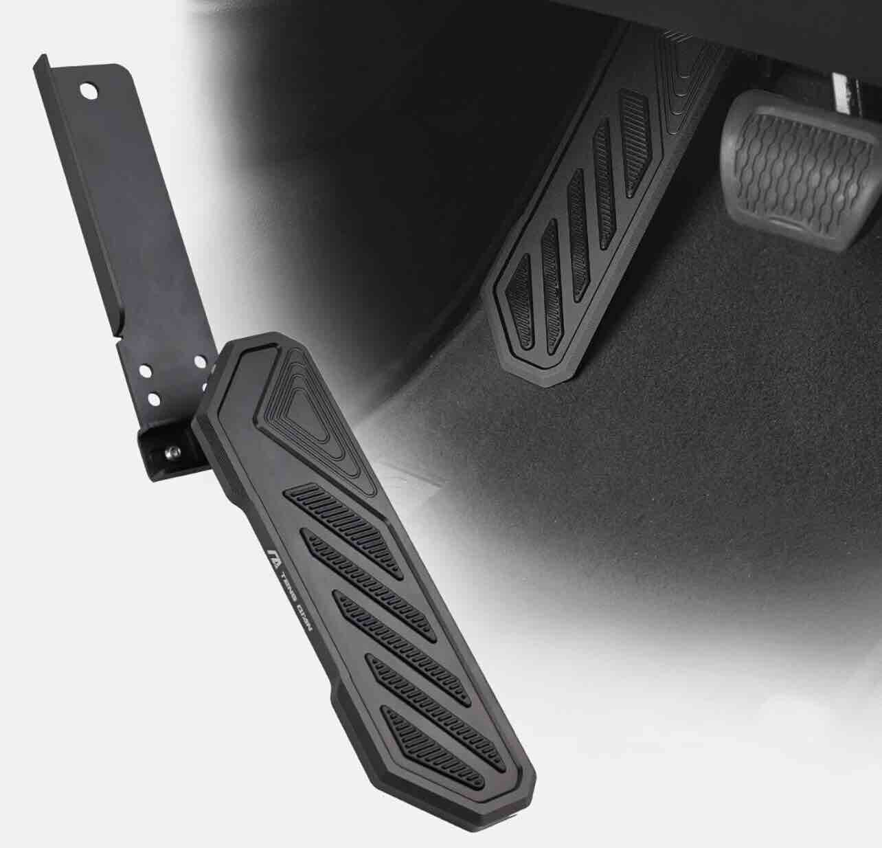 Dead Pedal Driver Foot Rest Pad, Anti-Slip, No Drilling, 1 Pack, Black