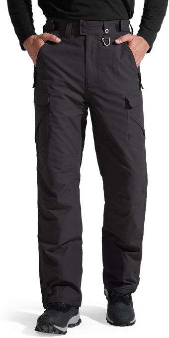 FREE SOLDIER Men's Waterproof Snow Insulated Pants Winter Skiing Snowboarding Pants with Zipper Pockets. Size XXL