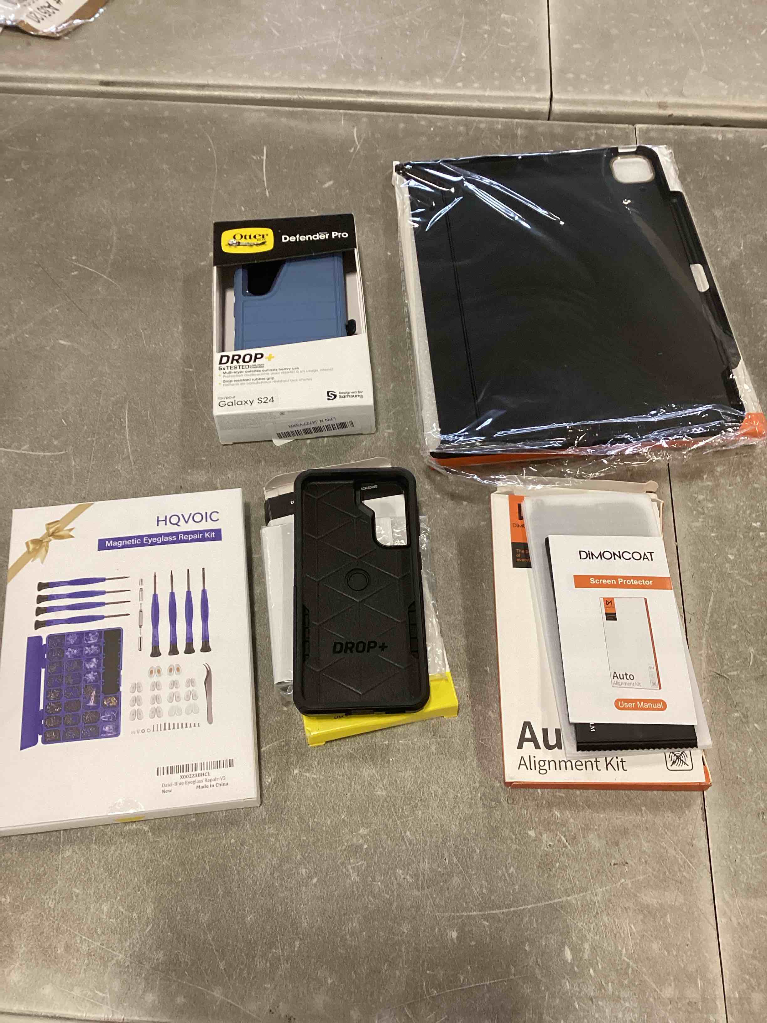 ASSORTED PHONE CASES,IPAD CASE EYEGLASSES REPAIR KIT