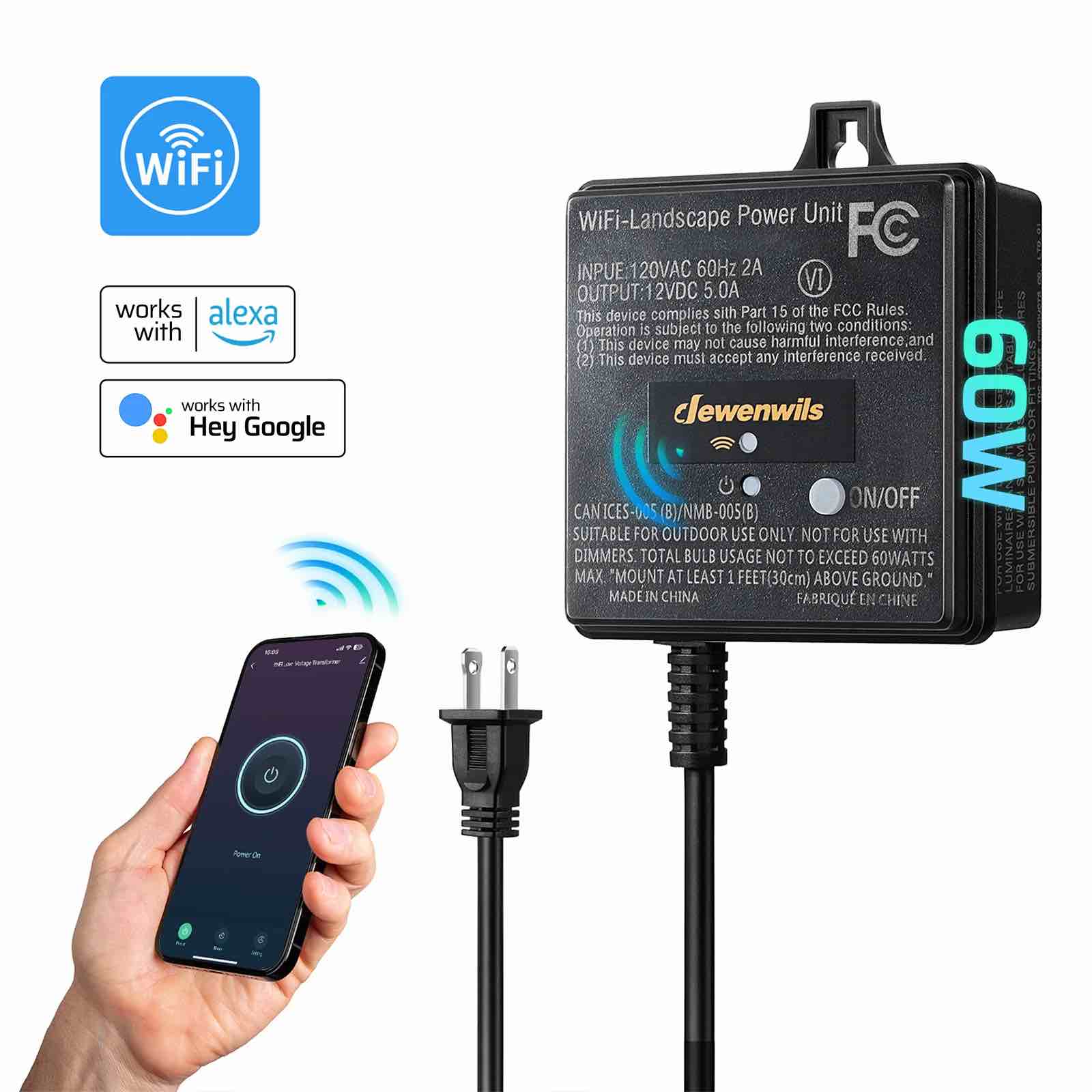 DEWENWILS 60W DC WiFi ...age Transformer HOSLOW