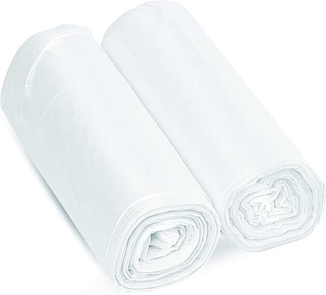7-10 Gallon Trash Can Liners, 100 Count  Small-Medium Garbage Bags for Bedrooms, Offices, Bathrooms, and Laundry - 17 Micron Trash Bags with Star Seal