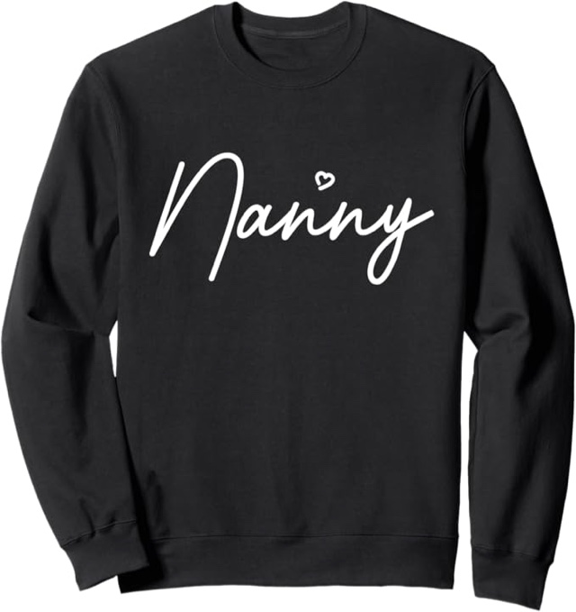 Women's sweatshirt with nice gift for Mother's Day at the British grandmother, Black, S