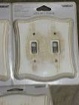 item 4896547 ALLEN + ROTH AVIGNON Double WALL PLATE WEATHERED WHITE FINISH 4896547(Pack of 2)