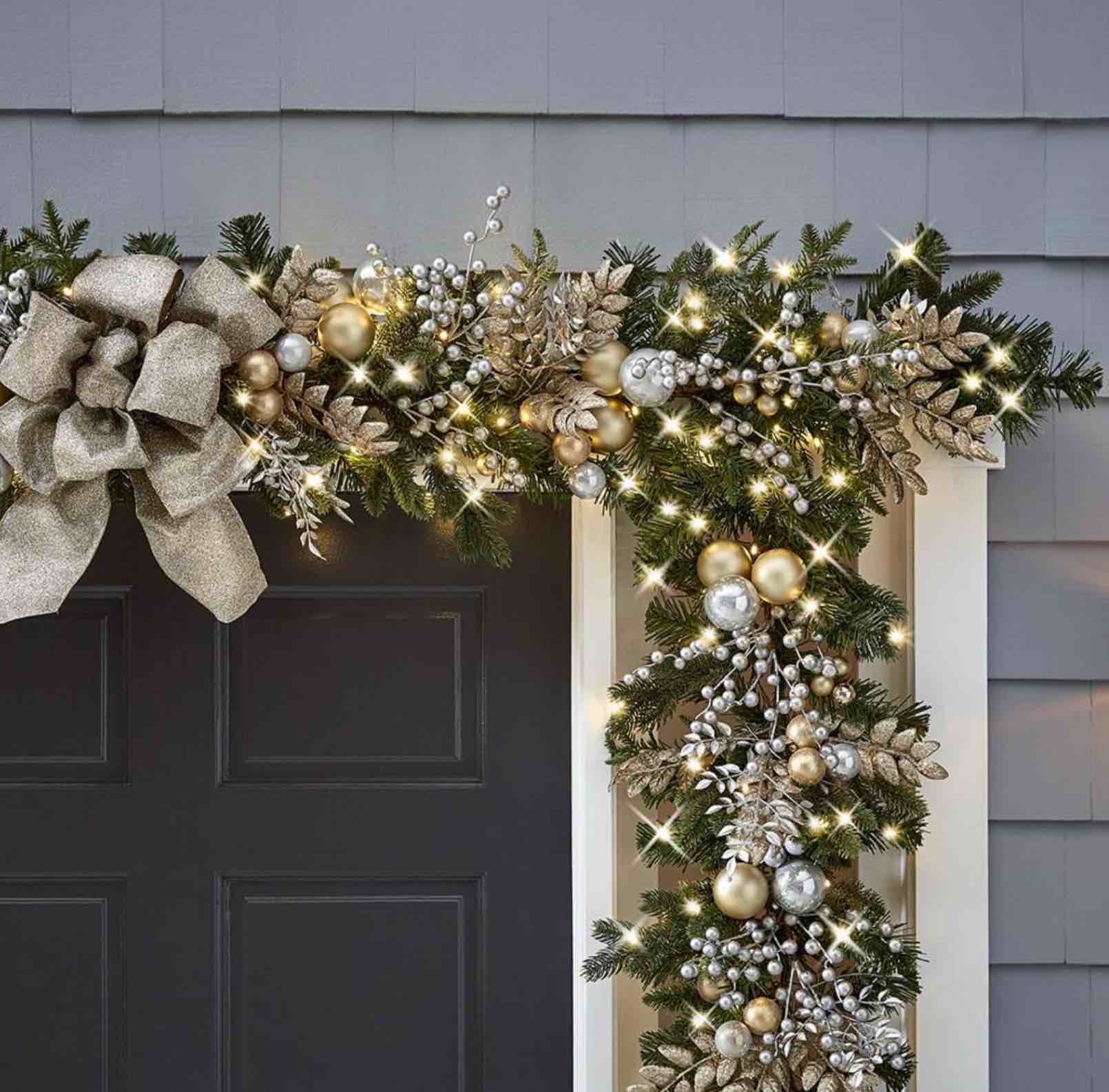 The Cordless Prelit Silver And Champagne Holiday Trim