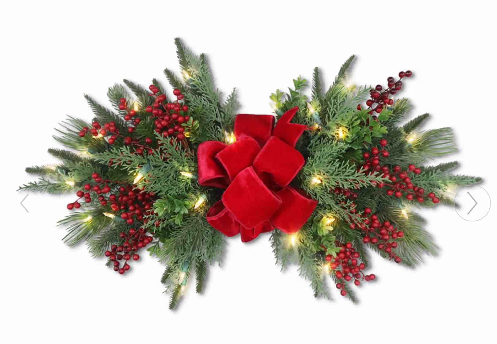 the cordless prelit classic holiday swag