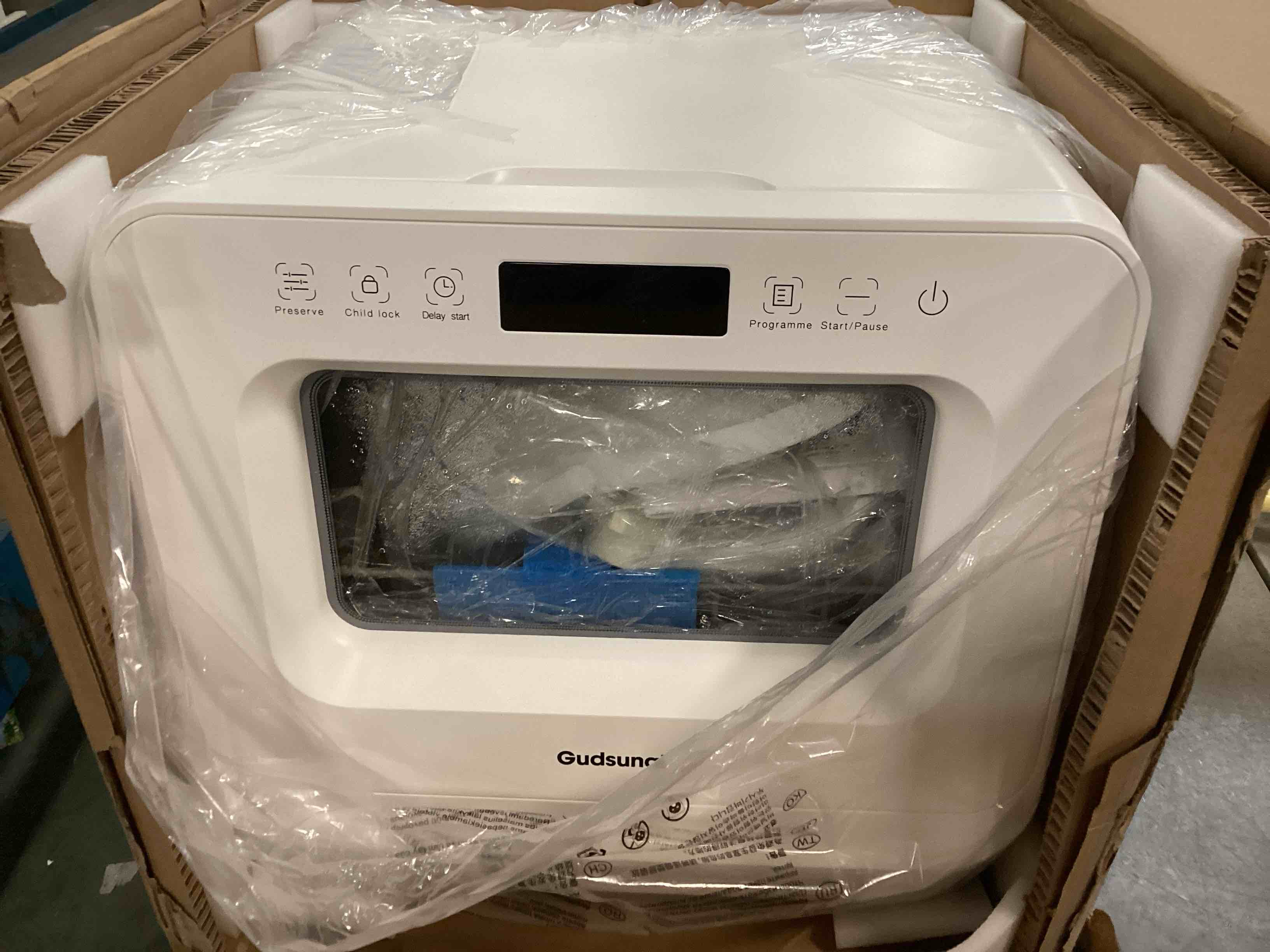 Portable Countertop Dishwasher, 7L Detachable Water Tank, 6 Programs,No Hookup Needed, 192? Hi-Temp Hygiene, Hybrid Drying & Preserve Fuction, Mini/Small Dishwasher for RV & Apartment,Black