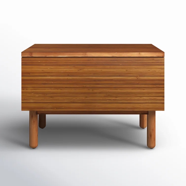 Benicio 1 - Drawer Solid Wood Nightstand in Amber