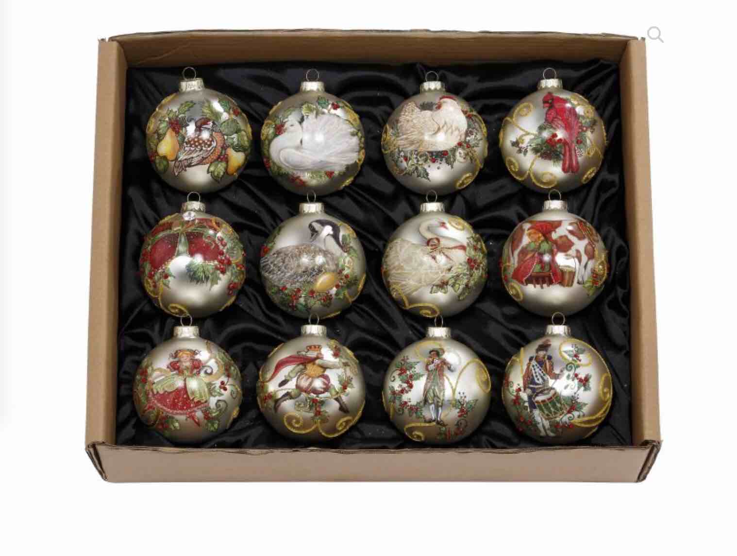 12 Days Of Christmas Ornament, Box Of 12 - 4.5 Inches ( only 11 pcs )