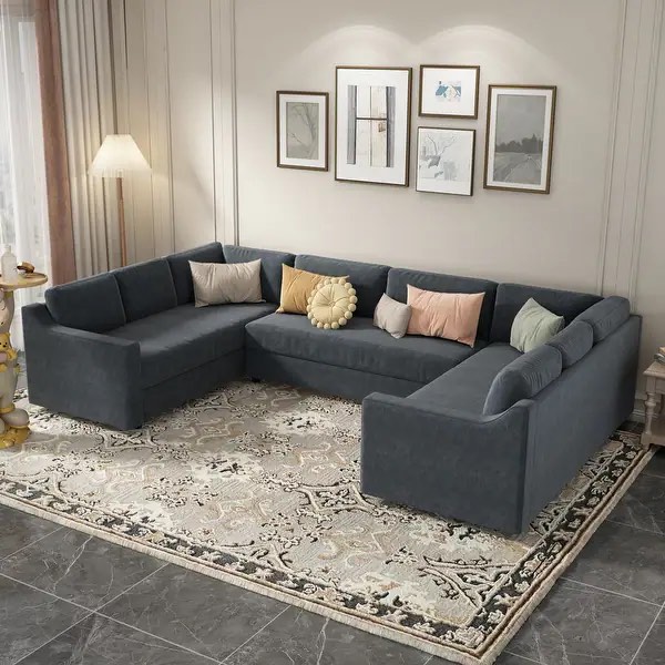 Carton B: Long Seat Frame & Long Back Frame & Bed Frame & Back Cushions Gray sofa  ( incomplete box  2 of 5 ) 