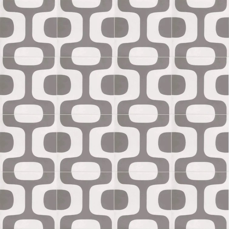 Ipanema 8" x 8" Cement Patterned/Concrete Look Wall & Floor Tile