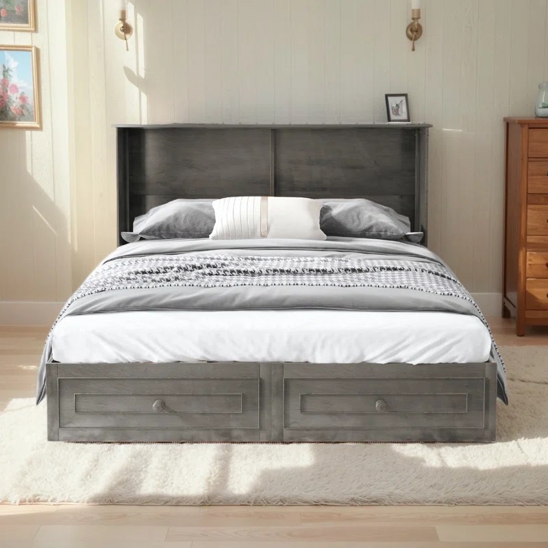 Kenzie Upholstered Murphy Storage Bed ( incomplete only 1 box ) 