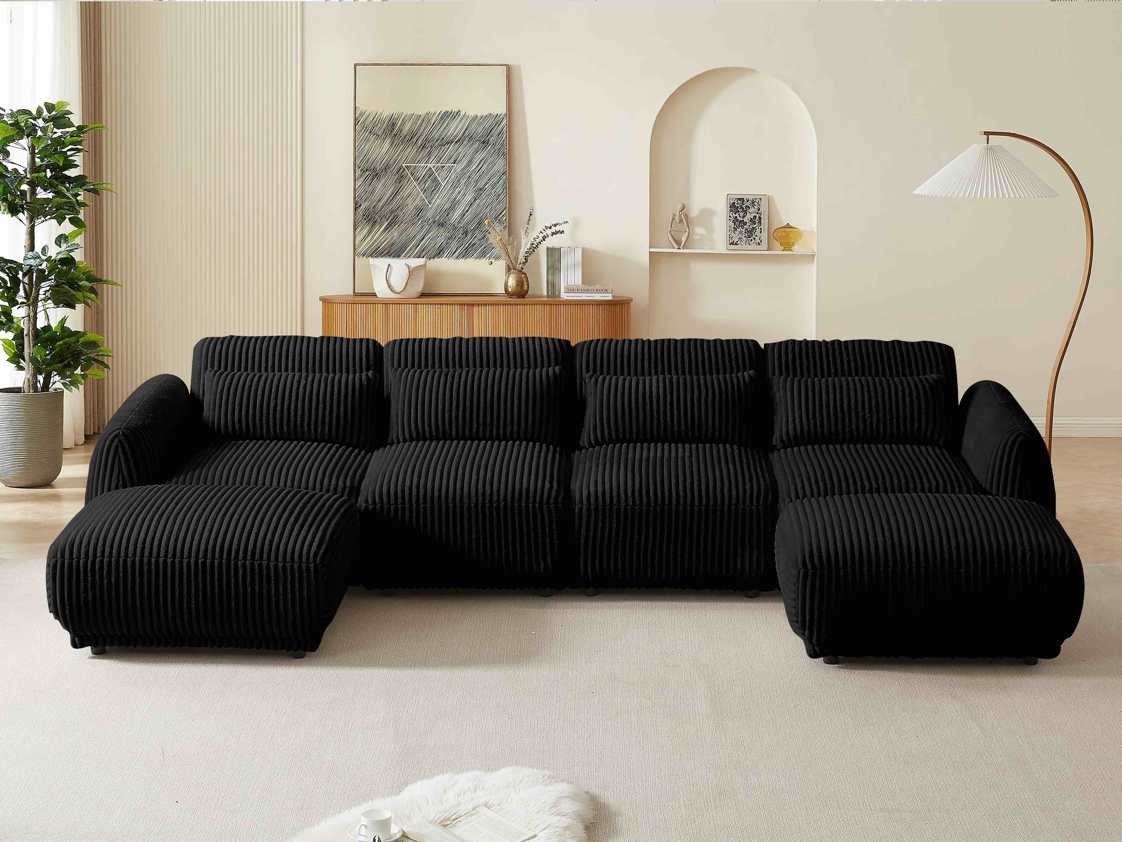Clermeau 6 - Piece Upholstered Sectional ( incomplete only 1 box ) 