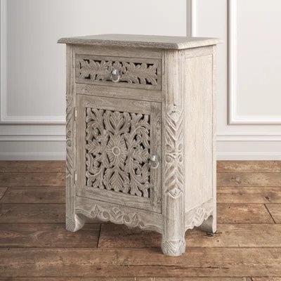 Mazlum 1 - Drawer Solid Wood Nightstand