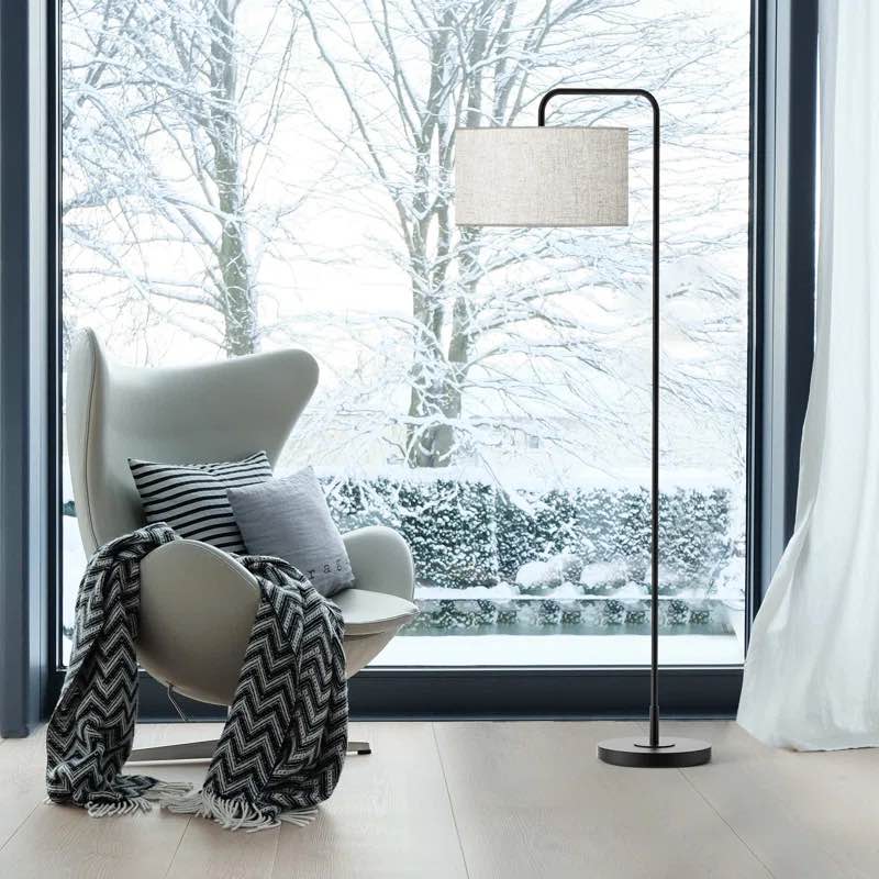 Landrau 65.5" Arched Floor Lamp with 2 LED Bulbs Included