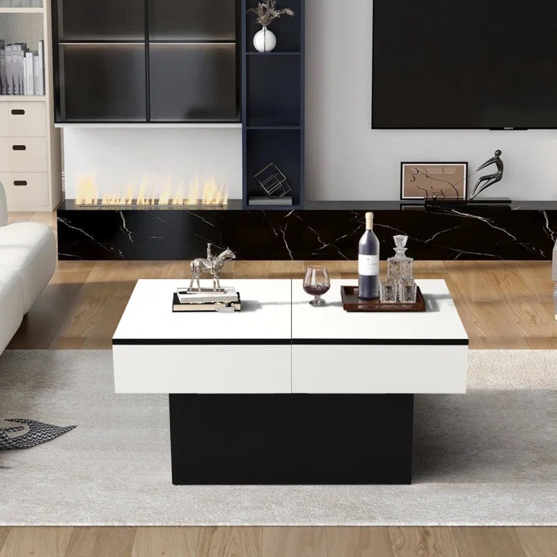 Modo Extendable Block Coffee Table with Storage
