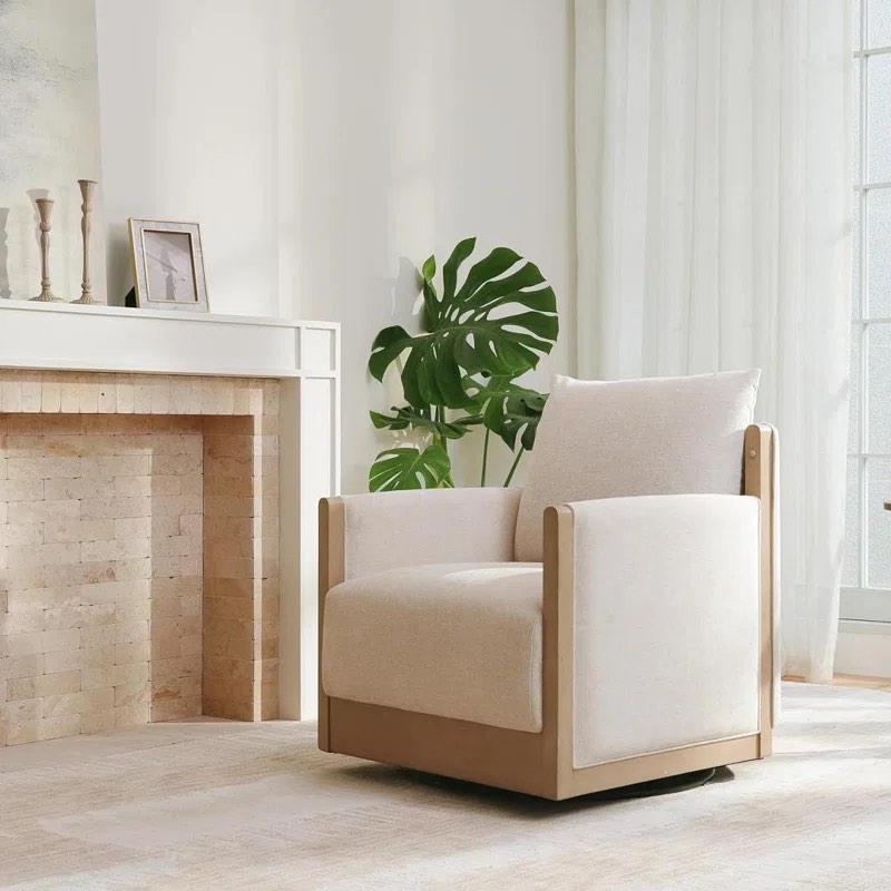 Zenda Upholstered Swivel Accent Chair ( 2 pcs ) 