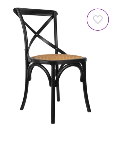 Lineville Solid Wood Cross X Back Farmhouse Dining Side Chair