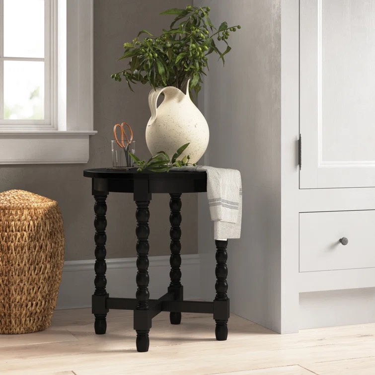 Baen Round Solid Wood End Table