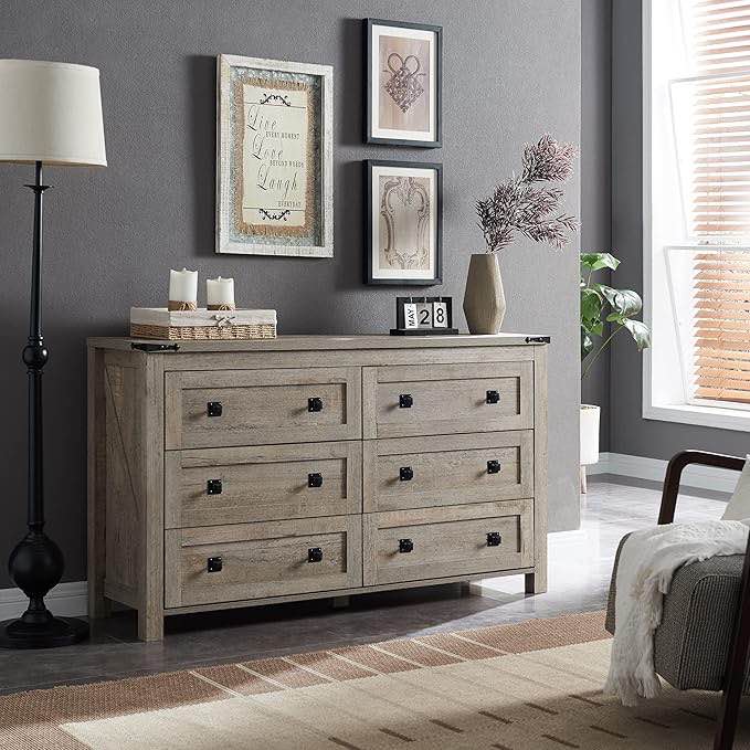 Farmhouse 6 Drawer Dresser