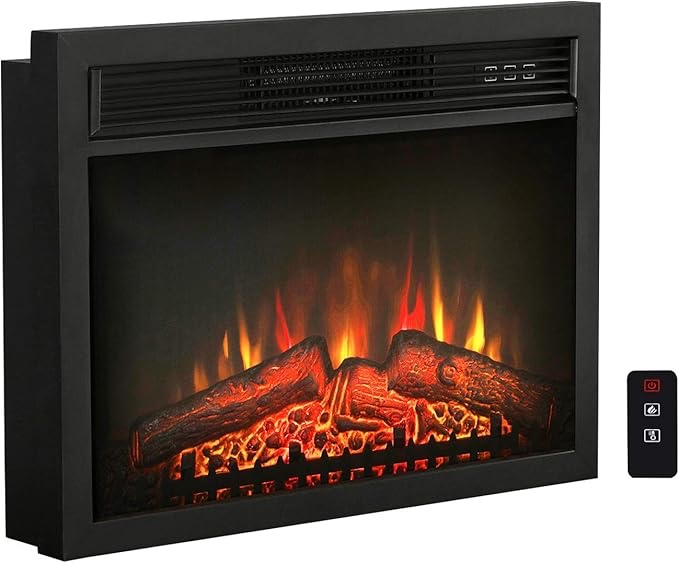 24'' W Electric Fireplace Insert