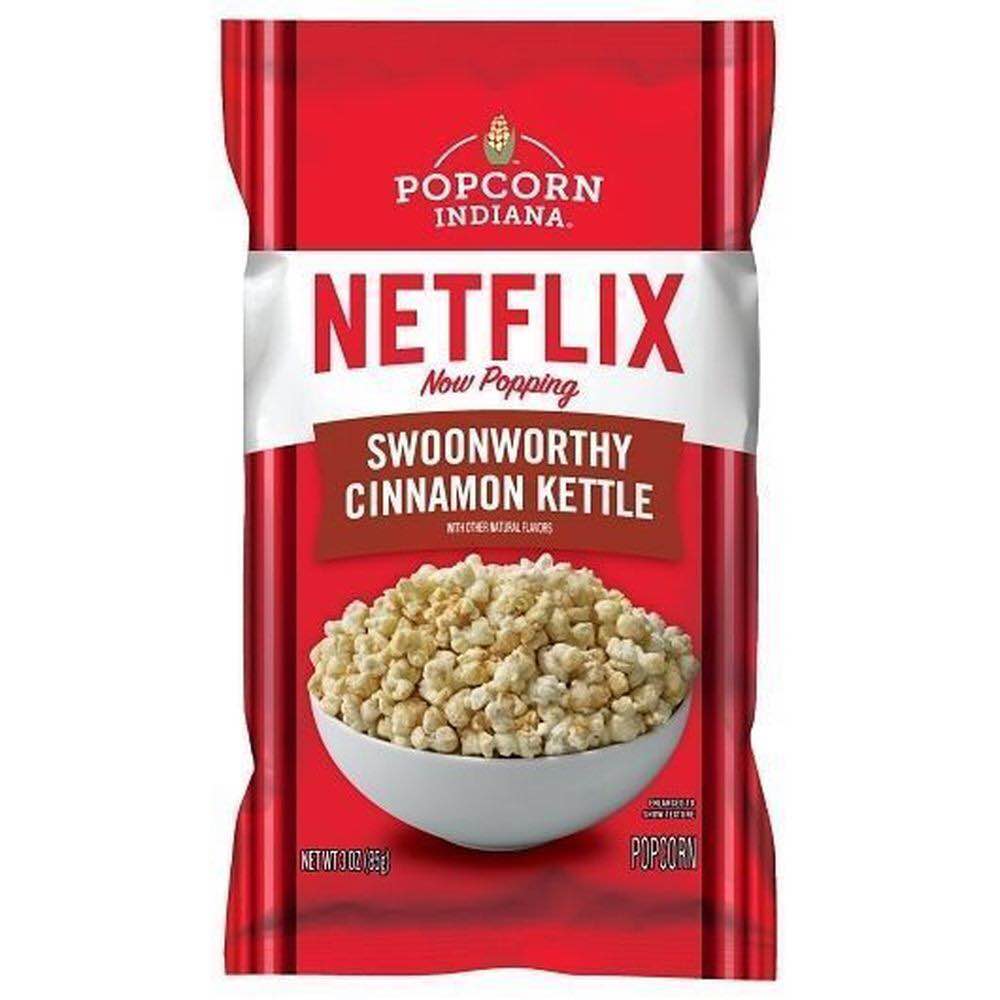 (BBD 15/91/25). Popcorn Indiana Swoonworthy Cinnamon Kettle Popcorn, 3 Ounce -- 6 per case