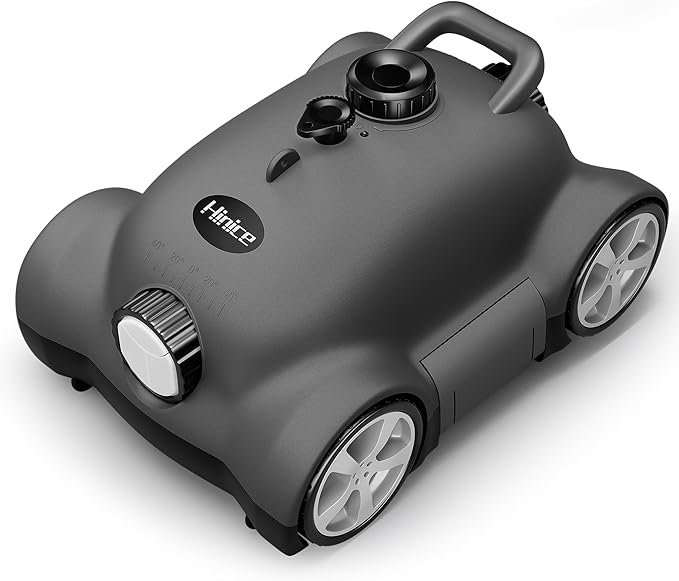 Hinice Cordless Robotic Pool Vacuum-Pool Cleaner for Flat Pool In/Above Ground-Lasts up to 150 minutes-Top Load Filters,Self-Parking,Waterline Cleaning-Perfect for Pools Up to 2152 Sq.ft in Area Green