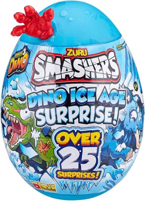 Smashers Dino Ice Age Pterodactyl Series 3 by ZURU Surprise Egg with Over 25 Surprises! - Slime, Dinosaur Toy, Collectibles, Toys for Boys and Kids (Pterodactyl) Pterodactyl Blue