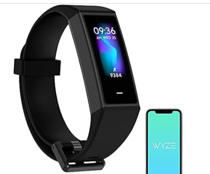 WYZE Band Fitness Tracker with Alexa Built-in, Activity Tracker Watch with Heart Rate Monitor, Smart Fitness Band with Step Counter, Calorie Counter, Pedometer Water Resistant
