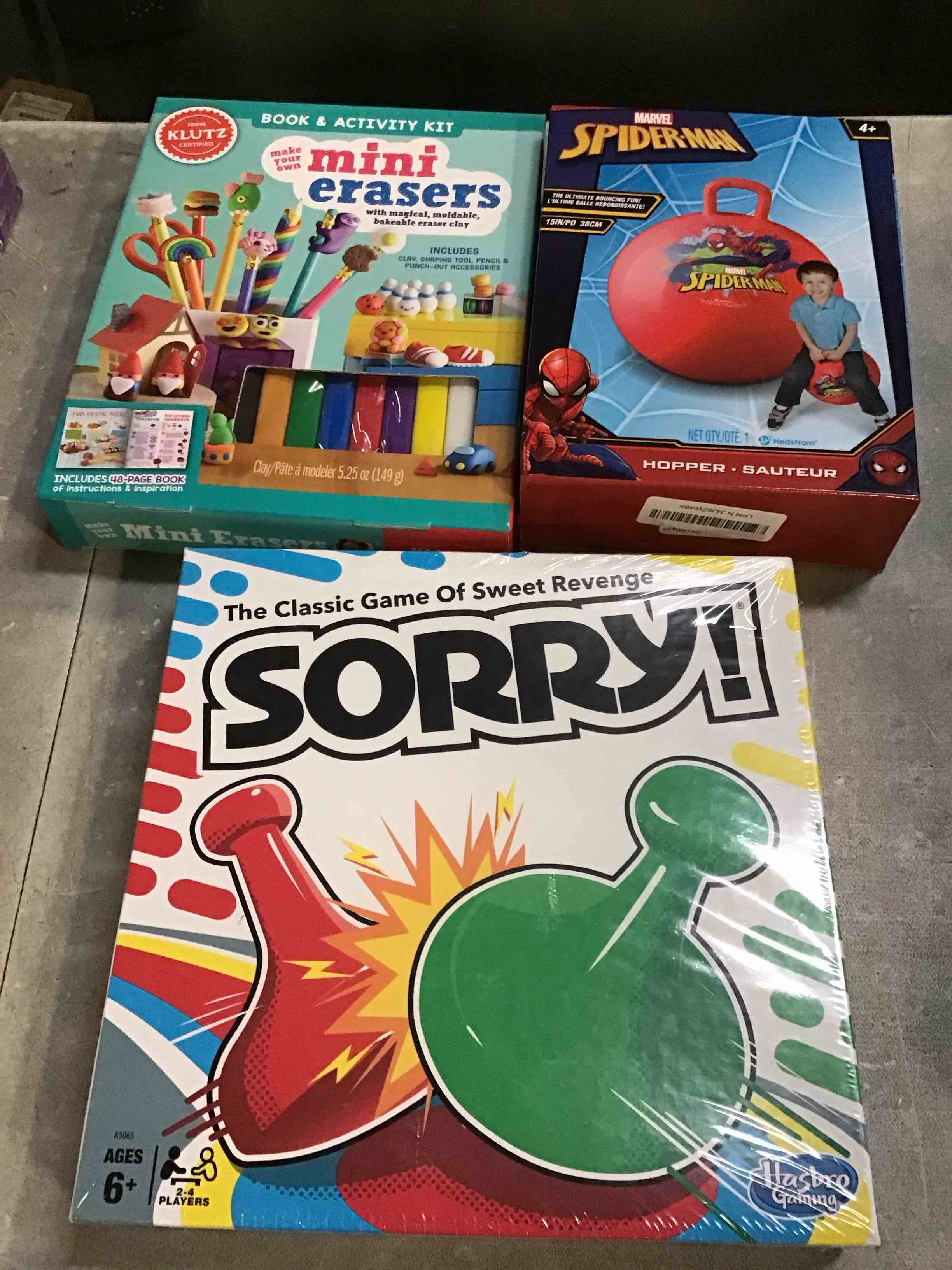 assortment of (3 toys) for boys & girls, style may vary