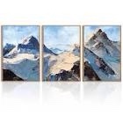 BINCUE Large Mountain Wall 3-Piece Oil Painting  