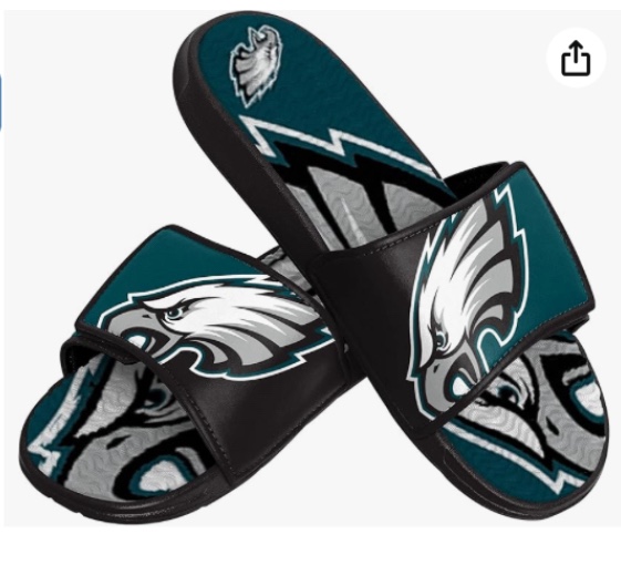 Size L FOCO Men's NFL Team Logo Sport Shower Foam Slide Flip Flop Sandals