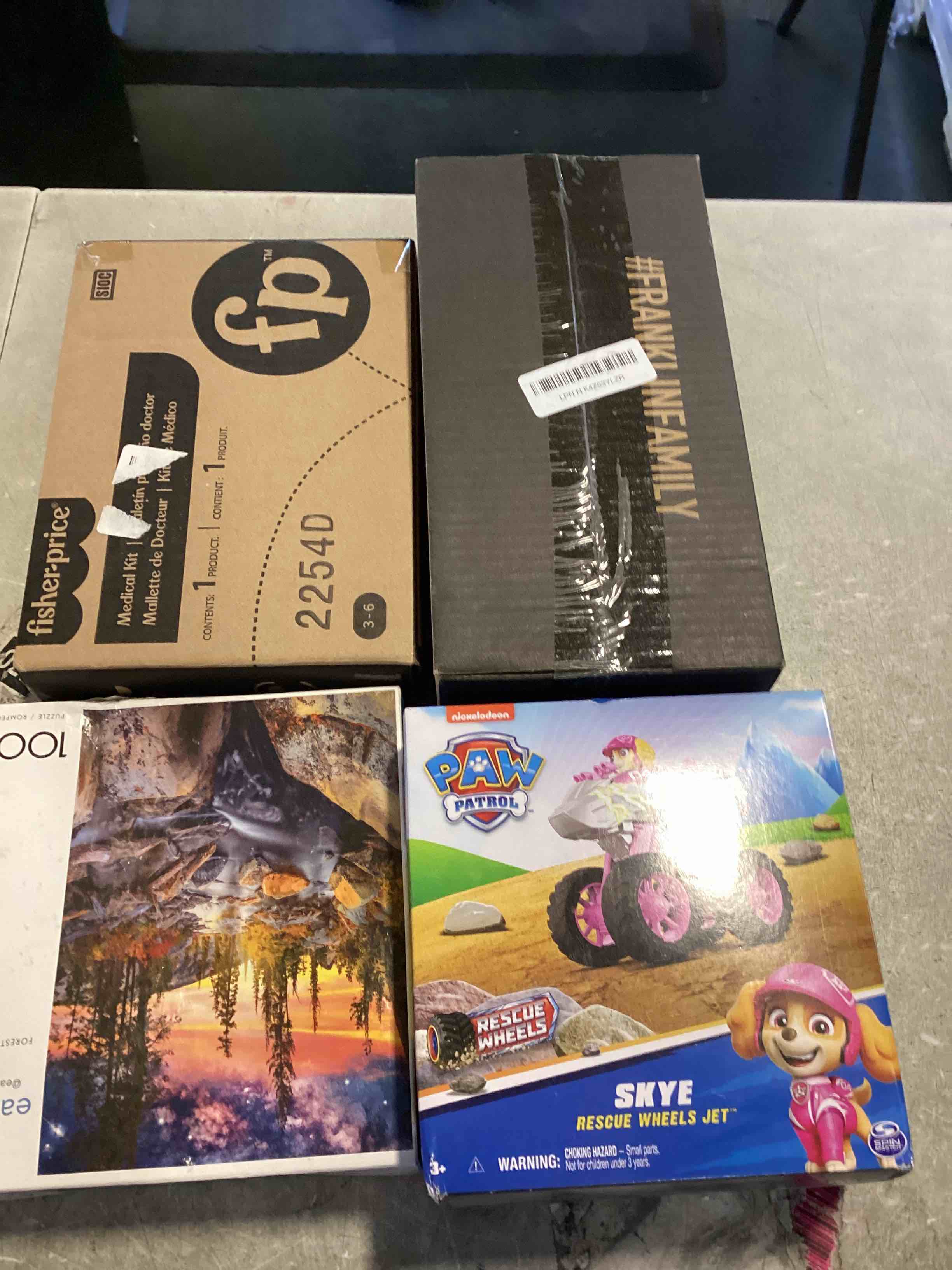  assortment of toys for kids boys and girls  of different ages that includes INCOHEARENT, MAIN STREET VILLAGE 1000 piece, CHARLES WYSHOCKI AND MORE