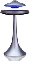 Infinity Orb Levitating Floating Speaker, Magnetic UFO Bluetooth Speaker V4.0, LED Lamp Bluetooth Speaker with 5W Stereo Sound, Wireless Charge, 360 Degree Rotation, for Home /Office Decor ,Unique Gifts(Grey)