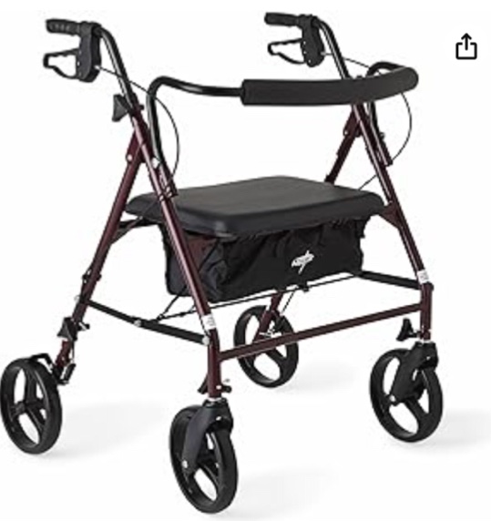 Tulur Rollator walker whit non preumatic tire 12 wh