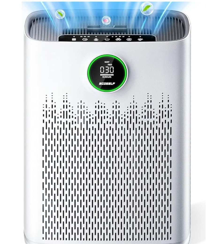 Air Purifiers for Home Large Room, with Smart Mode, PM2.5 Air Quality Display, 22dB Sleep Mode, Aromatherapy, Cover Up to 1295 Ft² with 2X-Purification & 360°Air Outlet, HAP603, White