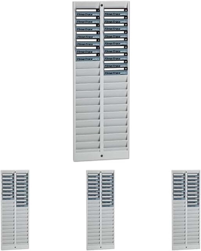 Pyramid Time Systems Pyramid Badge Rack, 40 Pockets, 8-1/4 x 1/2 x 22-1/2 Inches, Gray (PTI5004SP) 40 slot