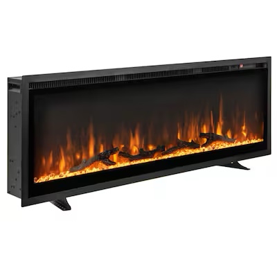 BABOOM 50-Inches W Black Wall mount Fan-forced Wall-mount Electric Fireplace with Remote 
