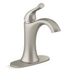 KOHLER Desette Brushed Nickel 4-in centerset 1-handle WaterSense High-arc Residential 