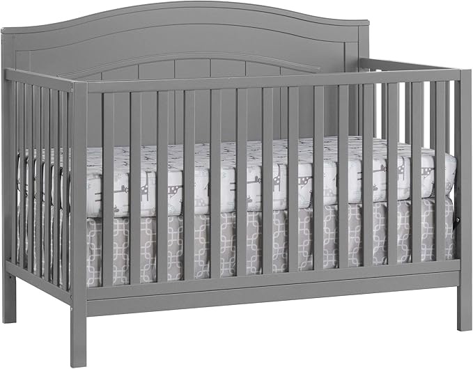 Oxford Baby North Bay 4-in-1 Convertible Crib, Dove Gray, GreenGuard Gold Certified