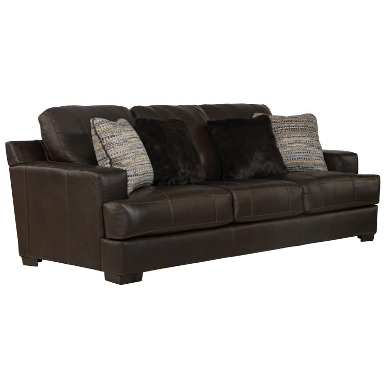 (incomplete missing arms and 1 legs ) Andrienne Leather Match Armless Sofa color brown 
