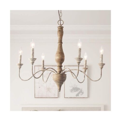 LNC Home Andromeda 6-light French Country Chandelier A03472