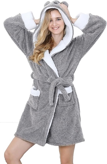Koala Robe TIMSOPHIA Plush Robes For Women, Fuzzy Womens Koala Robe,Soft Warm ...