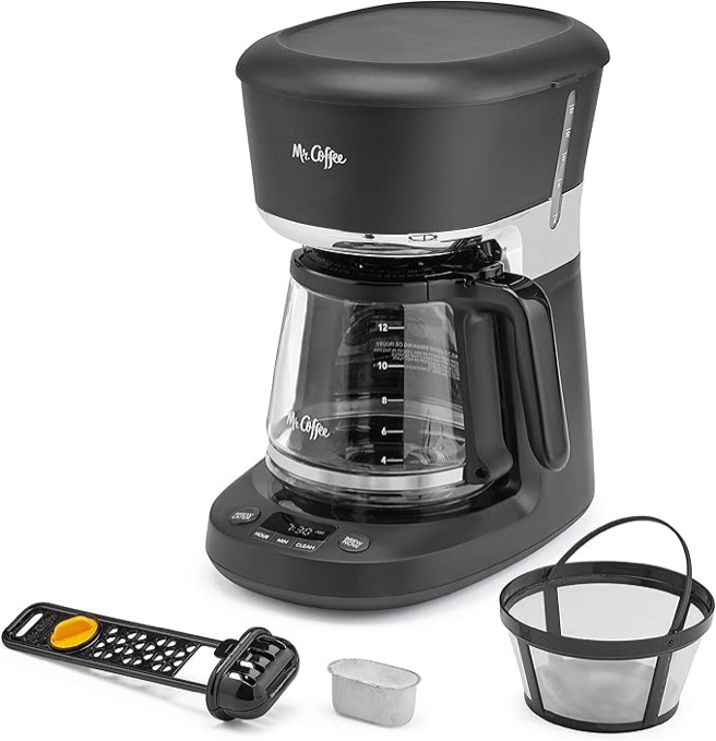Me.Coffee 12 Cup Dishwasher Coffee Maker With Advanced Water Filtration Permanent Filter